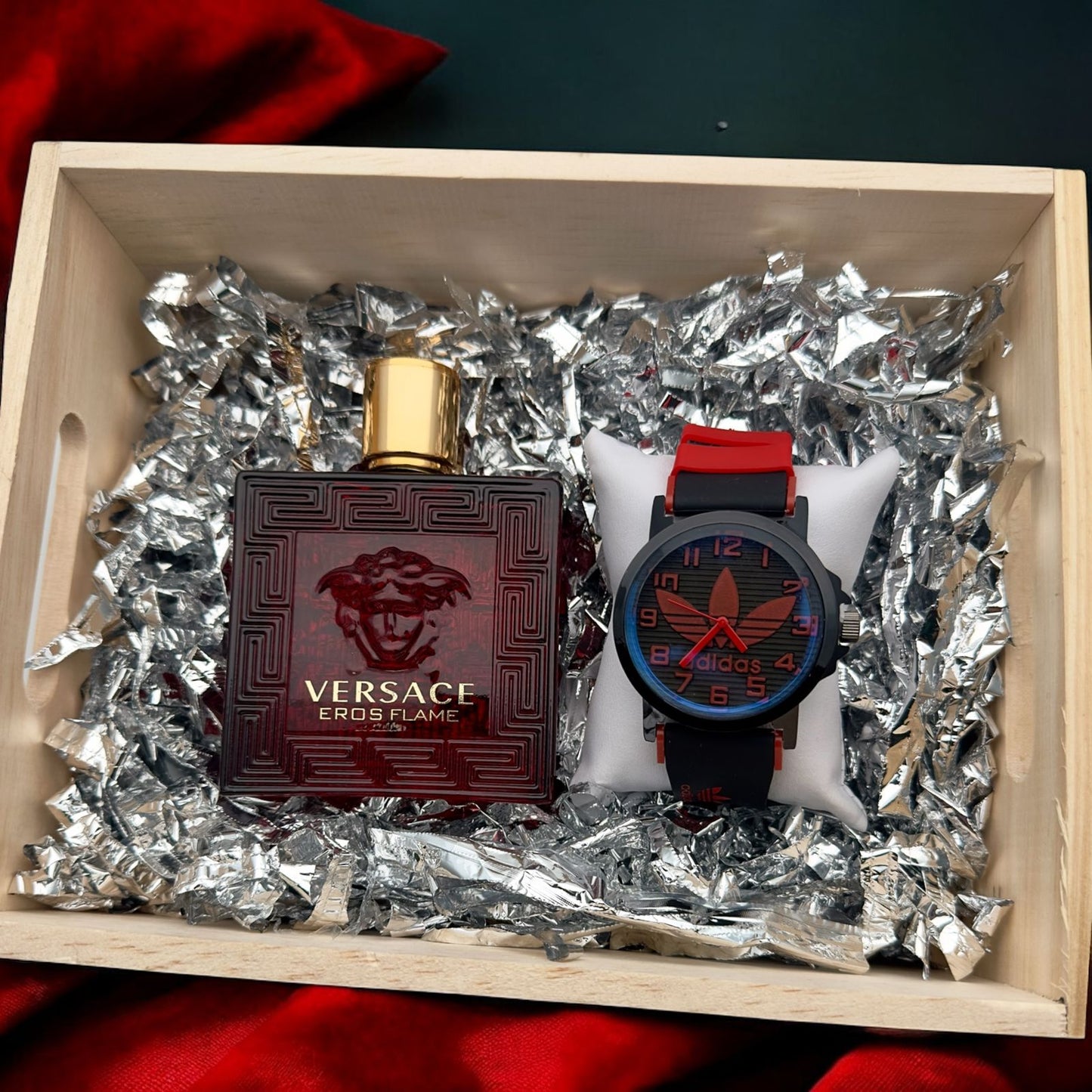 Combo Adidas Reloj + Perfume en Caja – Set Original para Hombre 3 Piezas