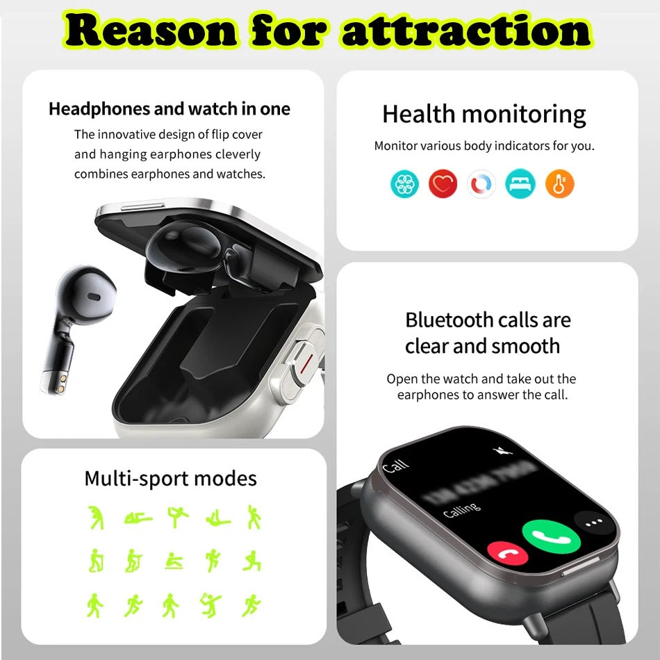Combo Reloj Inteligente + Audífonos AirPods D21 – Conectividad, Estilo y Tecnología en un Solo Pack