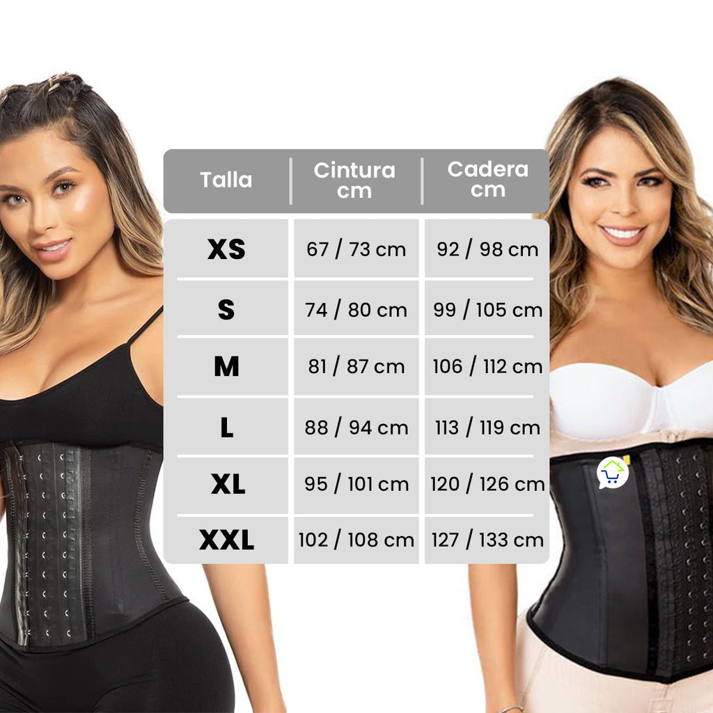 Faja Cinturilla de Látex con Broches Modelo 023 – Moldeadora Reductora de Cintura, Soporte Lumbar y Control Abdominal