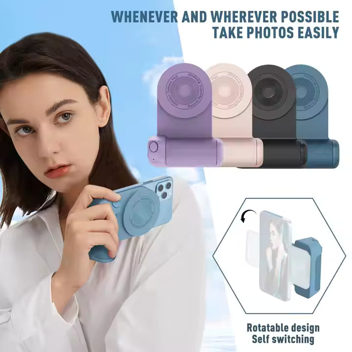 Soporte Magnético para Teléfono – Trípode Giratorio 360° con Estabilidad y Practicidad para Fotos y Videos
