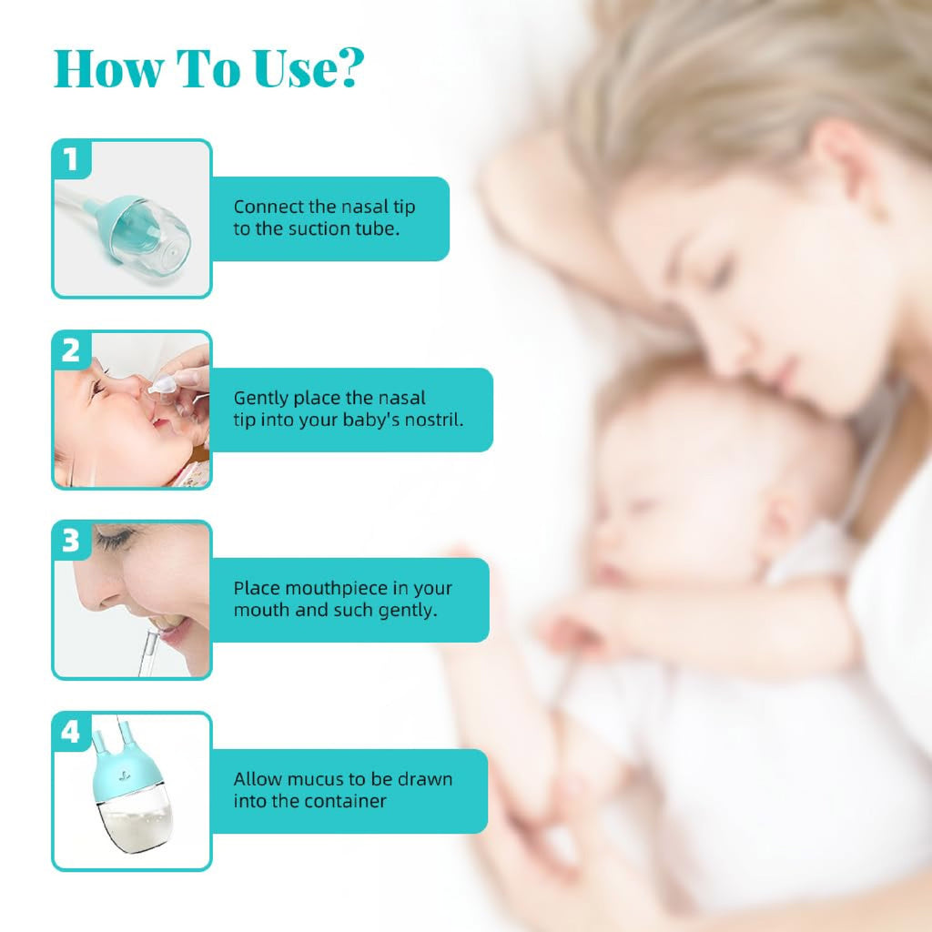 Extractor Nasal para Bebés | Aspirador Suave de Moco | Higiene y Respiración Segura