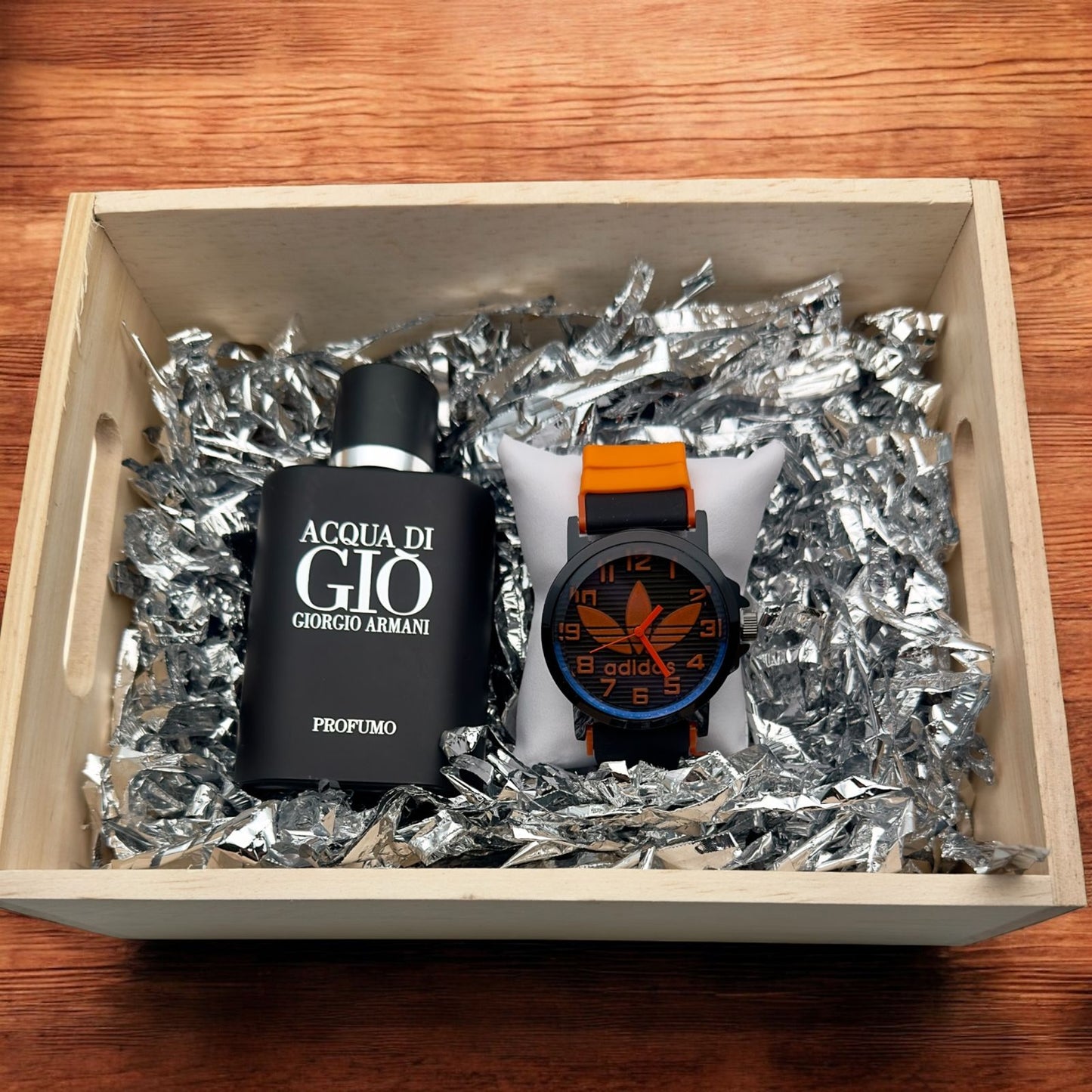 Combo Adidas Reloj + Perfume en Caja – Set Original para Hombre 3 Piezas