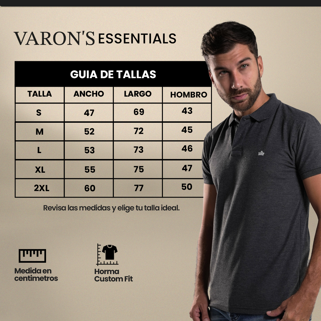 Camiseta Tipo Polo Hombre Essentials | Ropa Casual Elegante Algodón Confortable