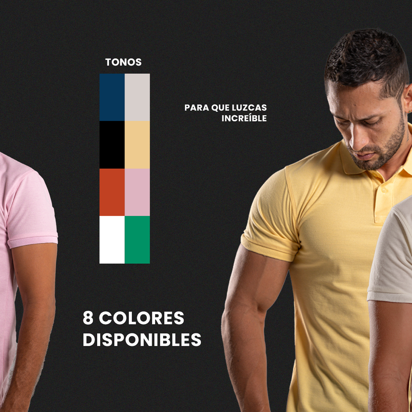 Camiseta Tipo Polo Hombre Essentials | Ropa Casual Elegante Algodón Confortable
