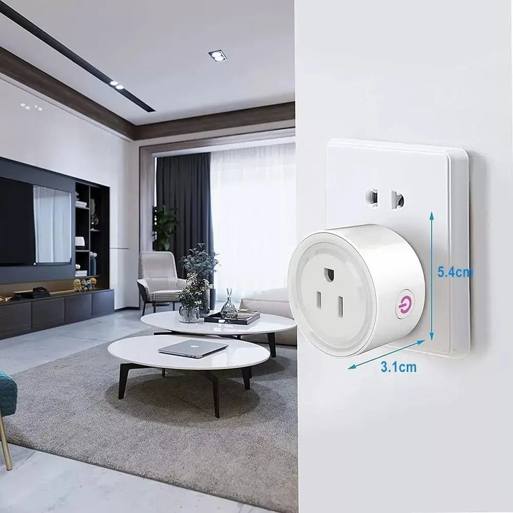 Enchufe/interruptor inteligente con tecnología de acceso remoto por Wi-Fi.