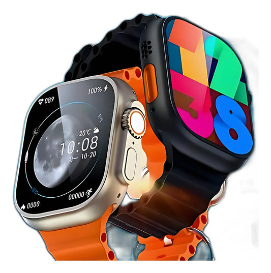 T10 Ultra 2 con 2 Correas y Tornillos – Reloj Inteligente Pantalla HD, Resistente al Agua, Compatible con Android y iOS